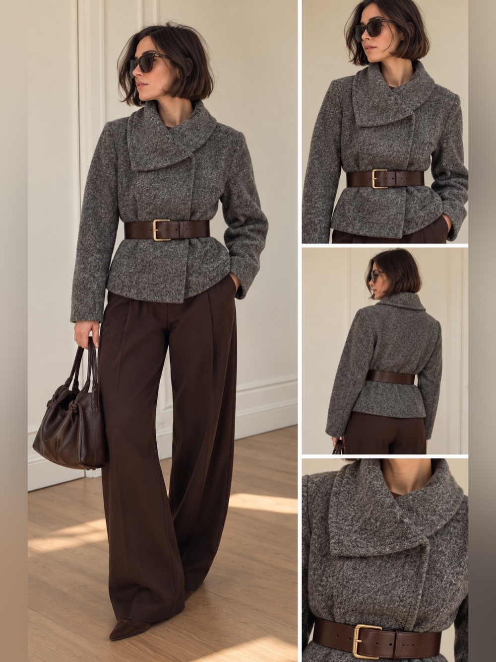 Per Se Charcoal Textured Jacket